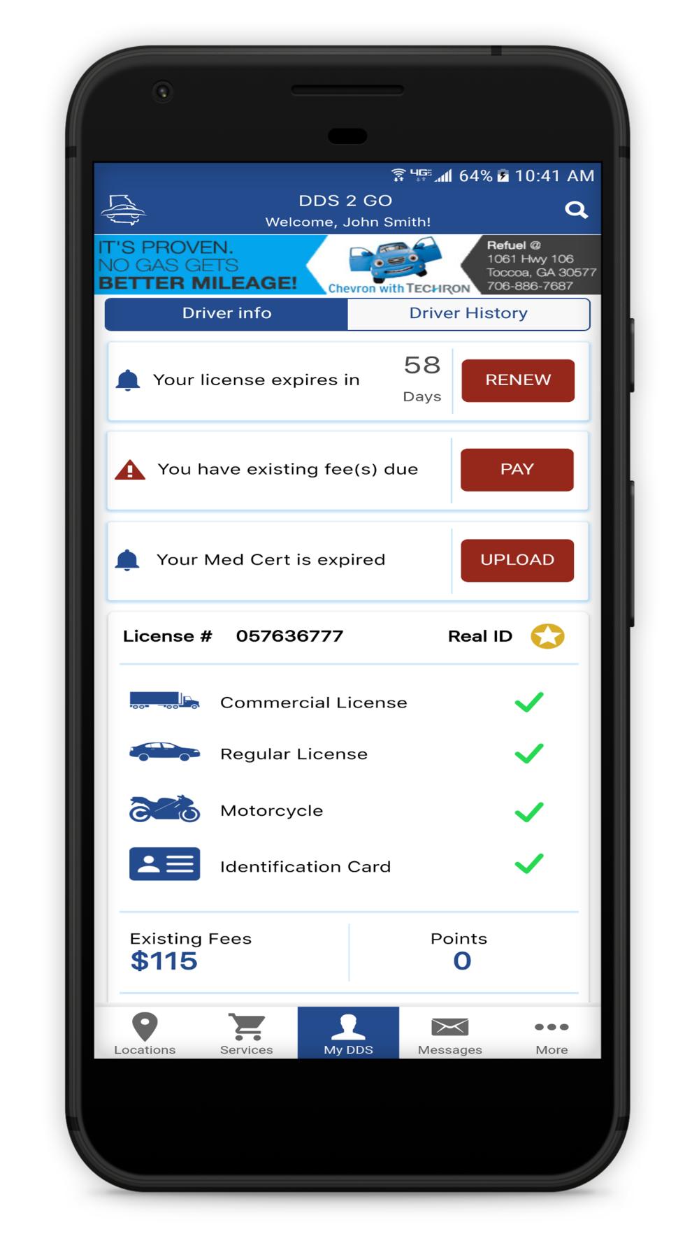 DDS 2 GO Mobile App Department of Driver Services